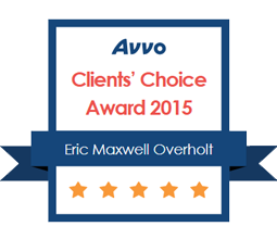 Avvo Clients' Choice Award 2015 - Eric M. Overholt
